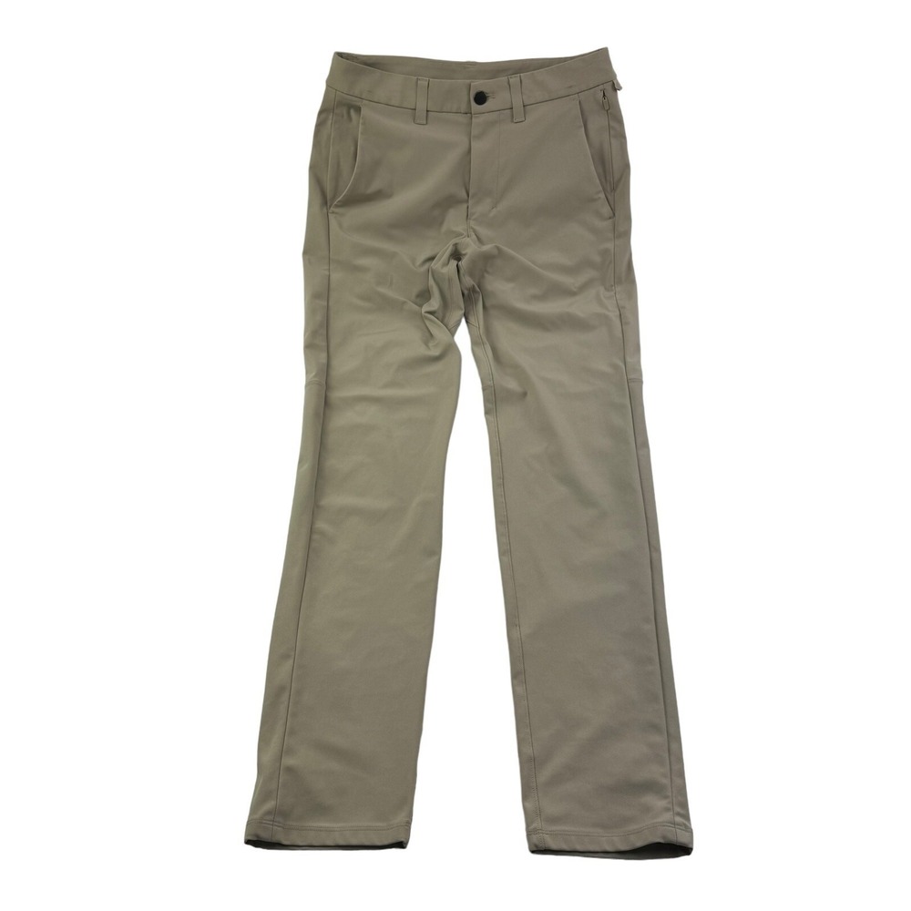 Lululemon Sand Brown‎ Commission Warpstreme Slim Fit Pants Mens Size 28X31